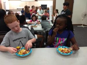 children at cooking club