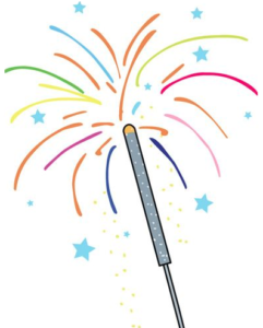 Drawing of a sparkler