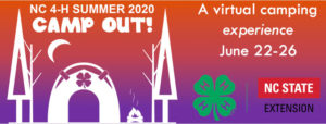 Cover photo for NC 4-H Summer 2020 Camp Out!