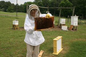 Cover photo for Celebrating Chatham County Beekeeper and Conservationist Judy Pick
